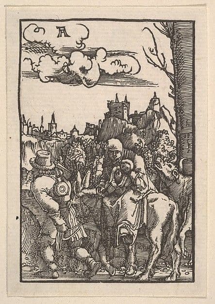 The Flight Into Egypt, from The Fall and Salvation of Mankind Through the Life and Passion of Christ — Albrecht Altdorfer