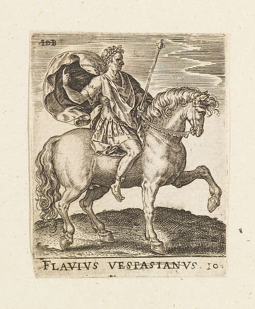 Flavius Vestasianus, from "Twelve Caesars on Horseback" — Abraham de Bruyn
