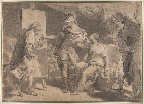Alexander the Great Offering His Concubine Campaspe to the Painter Apelles — Gaetano Gandolfi