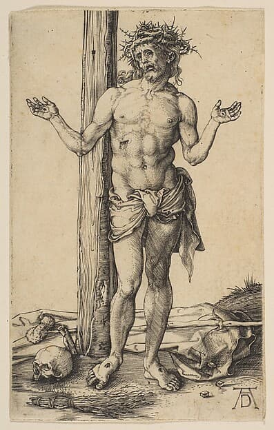 Man of Sorrows with Arms Outstretched — Albrecht Dürer