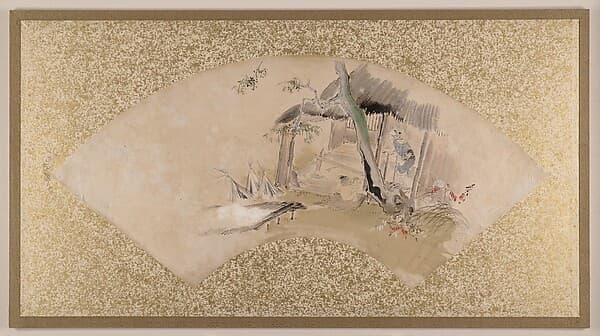 House with Woman and Baby — Shibata Zeshin