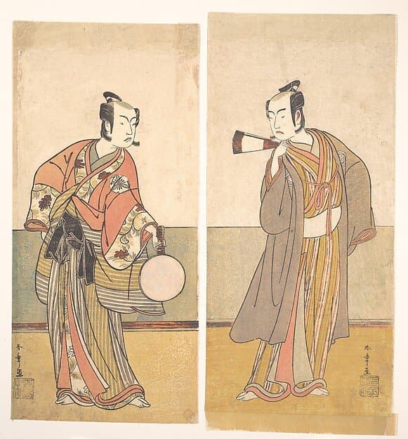 The Actors the Fourth Matsumoto Koshiro and the Arashi Sangoro — Katsukawa Shunshō