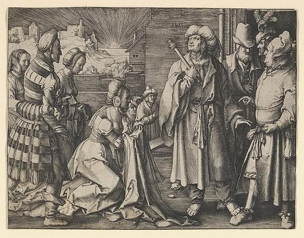 Potiphar's Wife Acuses Joseph — Lucas van Leyden