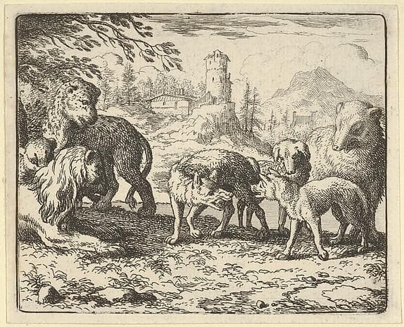 Renard is Sentenced to Death from Hendrick van Alcmar's Renard The Fox — Allaert van Everdingen