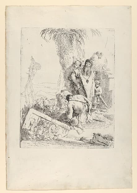 A Shepherd with two Magicians, from the Scherzi — Giovanni Battista Tiepolo