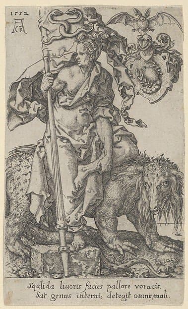 Envy, from The Vices — Heinrich Aldegrever