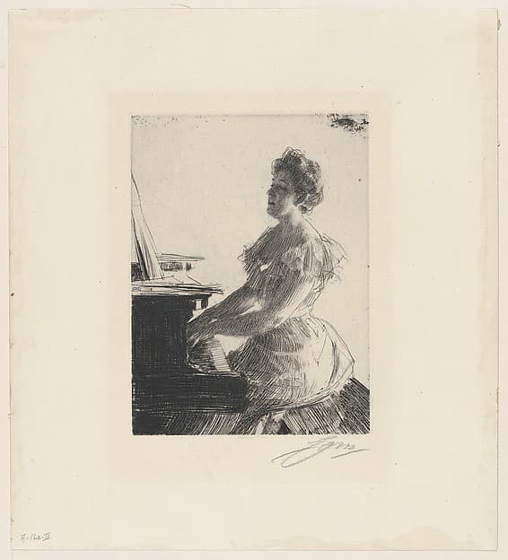 At the Piano — Anders Zorn