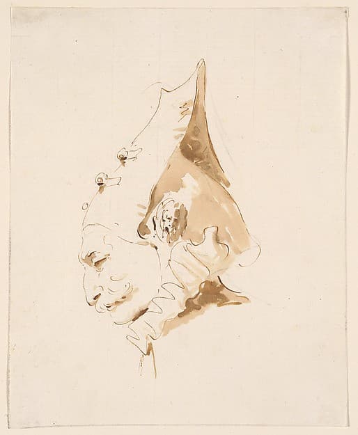 Head of a Man in Profile to the Left — Giovanni Battista Tiepolo