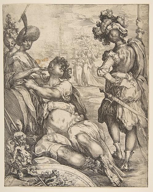 Military Figures outside a City — Jacques Bellange