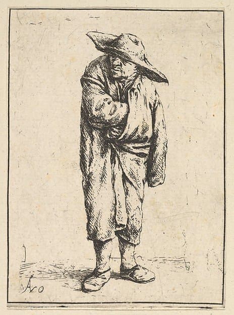 Peasant Wrapped in his Cloak — Adriaen van Ostade