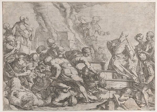 The sacrifice of Elijah — Luca Giordano