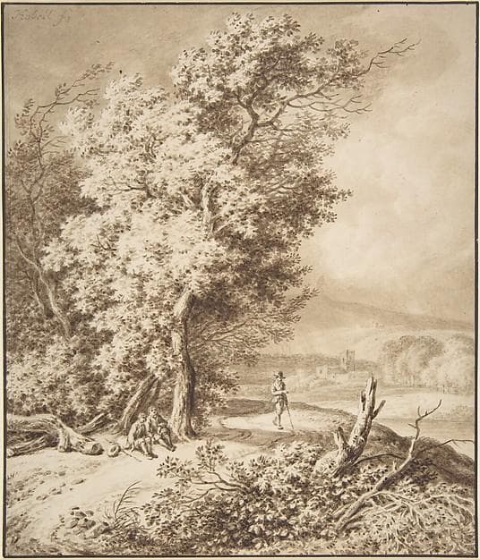 Landscape with Wayfarers — Ferdinand Kobell