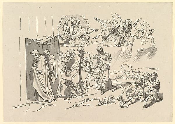 Gods Summons Noah and His Family into the Ark — Josef von Führich