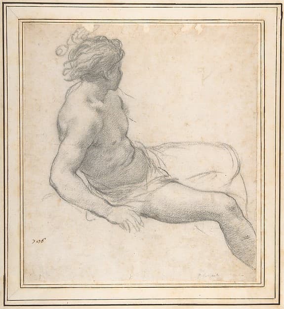 Study of a Seated Youth for the Age of Gold — Pietro da Cortona