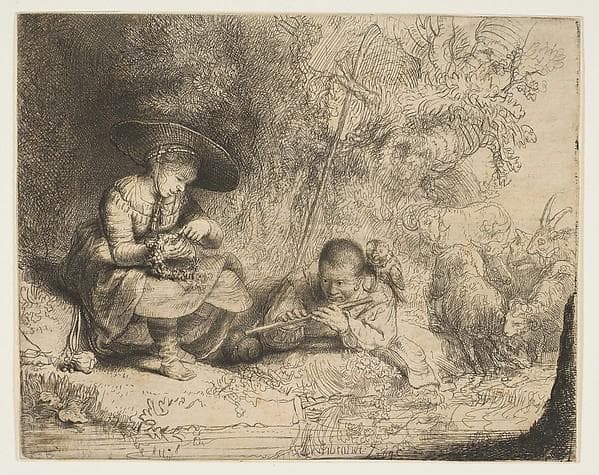 The Flute Player — Rembrandt van Rijn