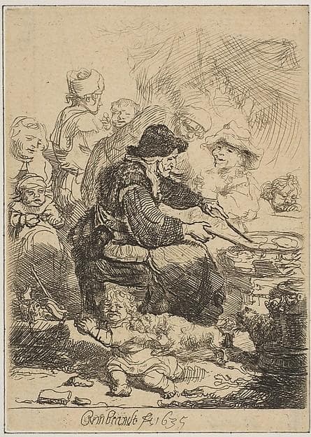 The Pancake Woman — Rembrandt van Rijn