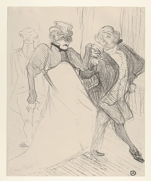 Réjane and Galipaux, in Madame Sans-Géne — Henri de Toulouse-Lautrec