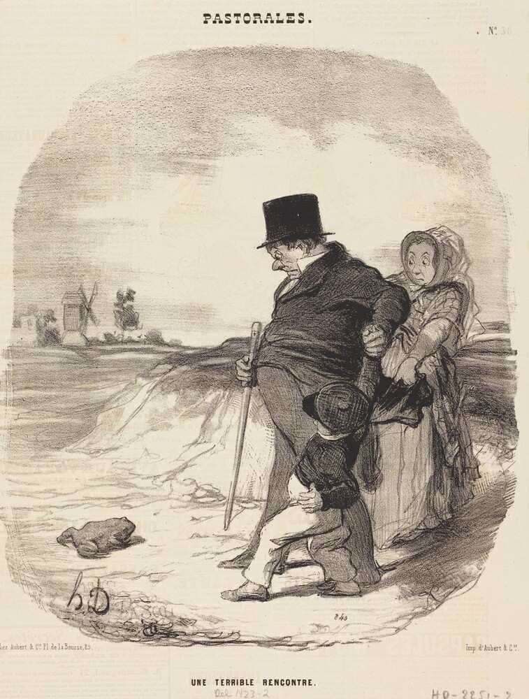 Une Terrible rencontre — Honoré Daumier
