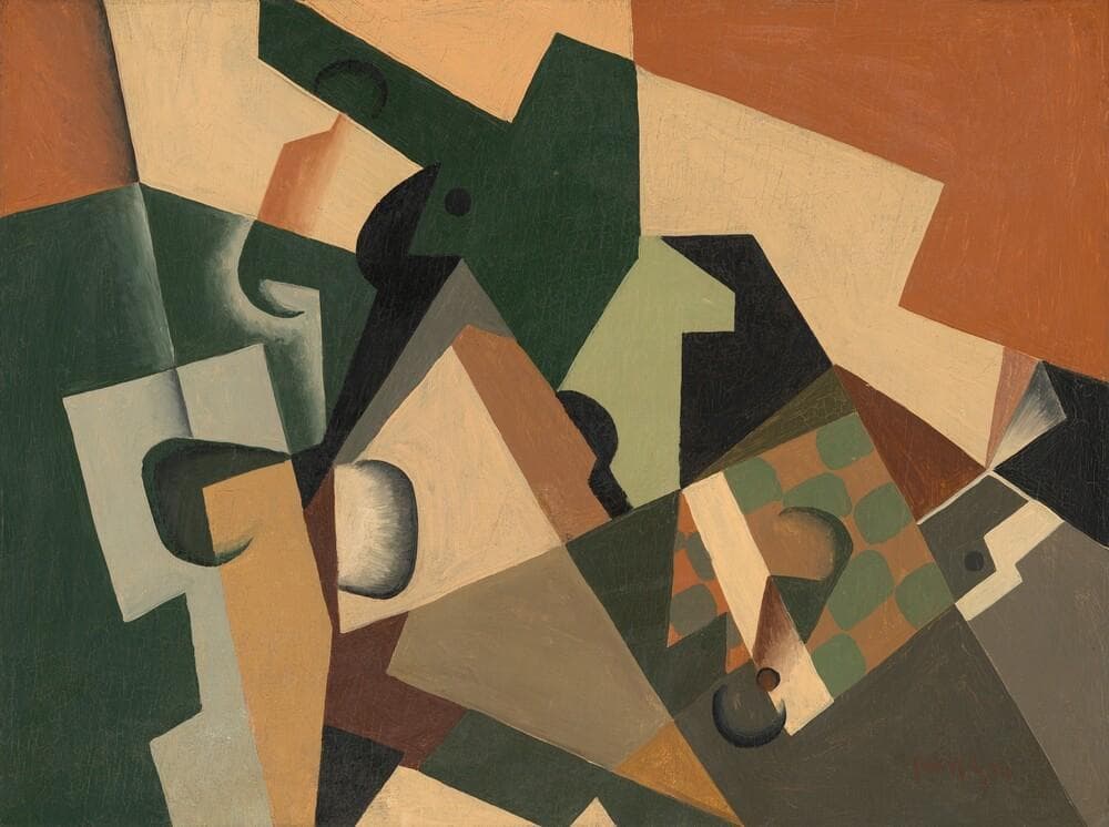 Glass and Checkerboard — Juan Gris