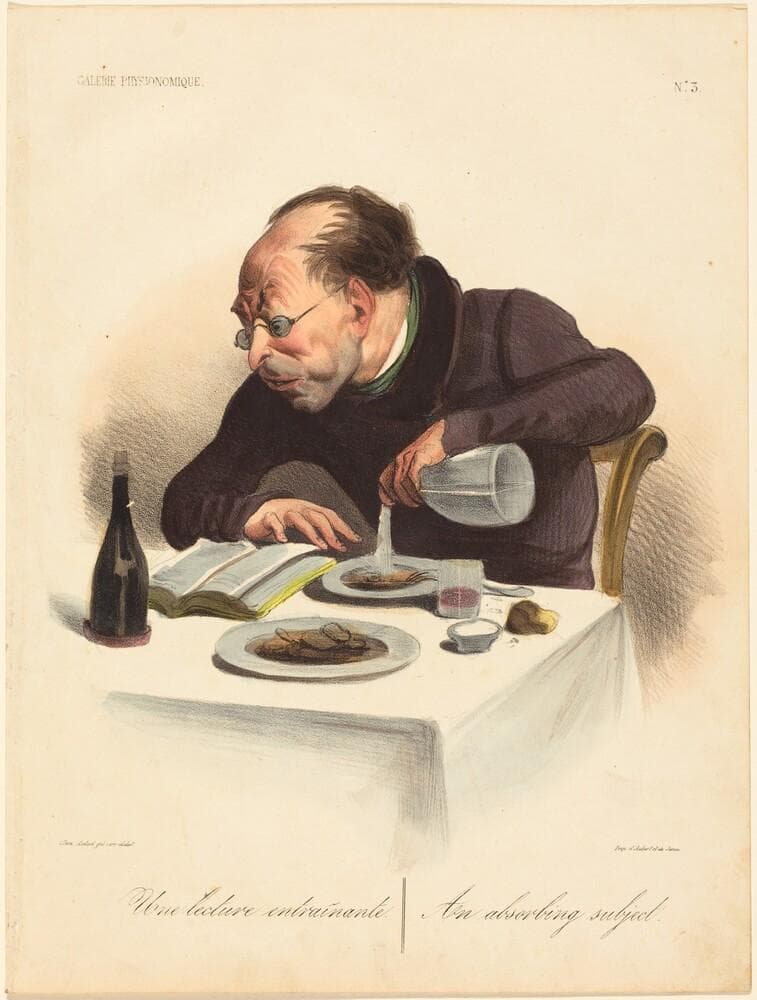 Une lecture entrainante — Honoré Daumier