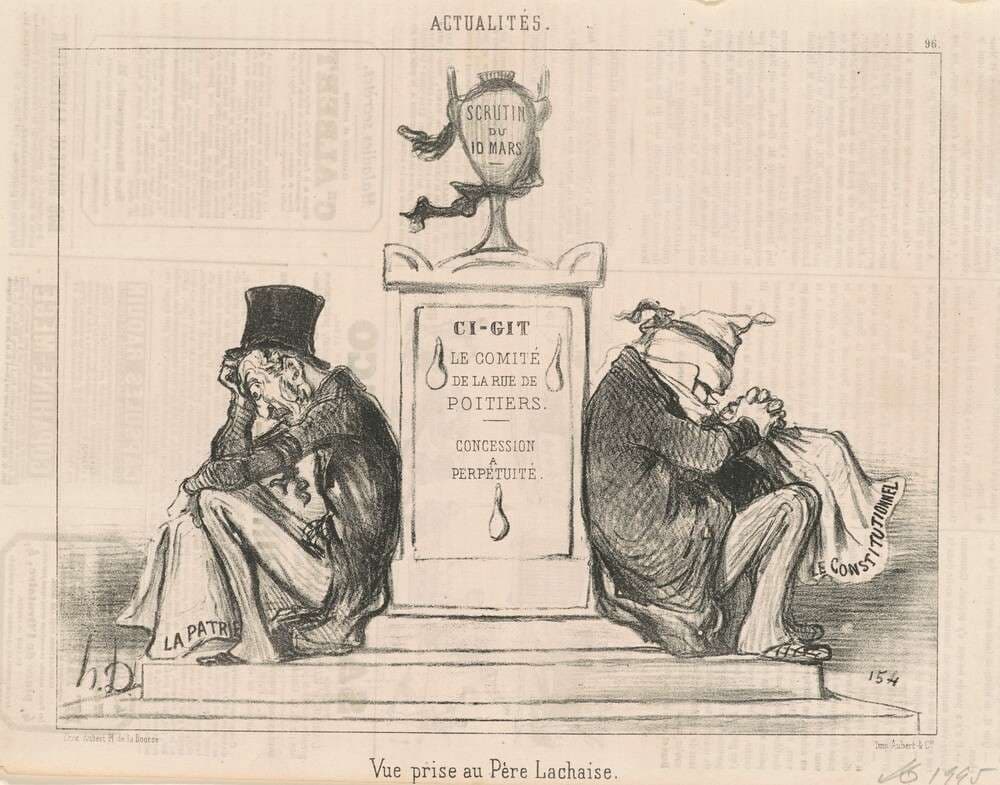 Vue prise au Père Lachaise — Honoré Daumier