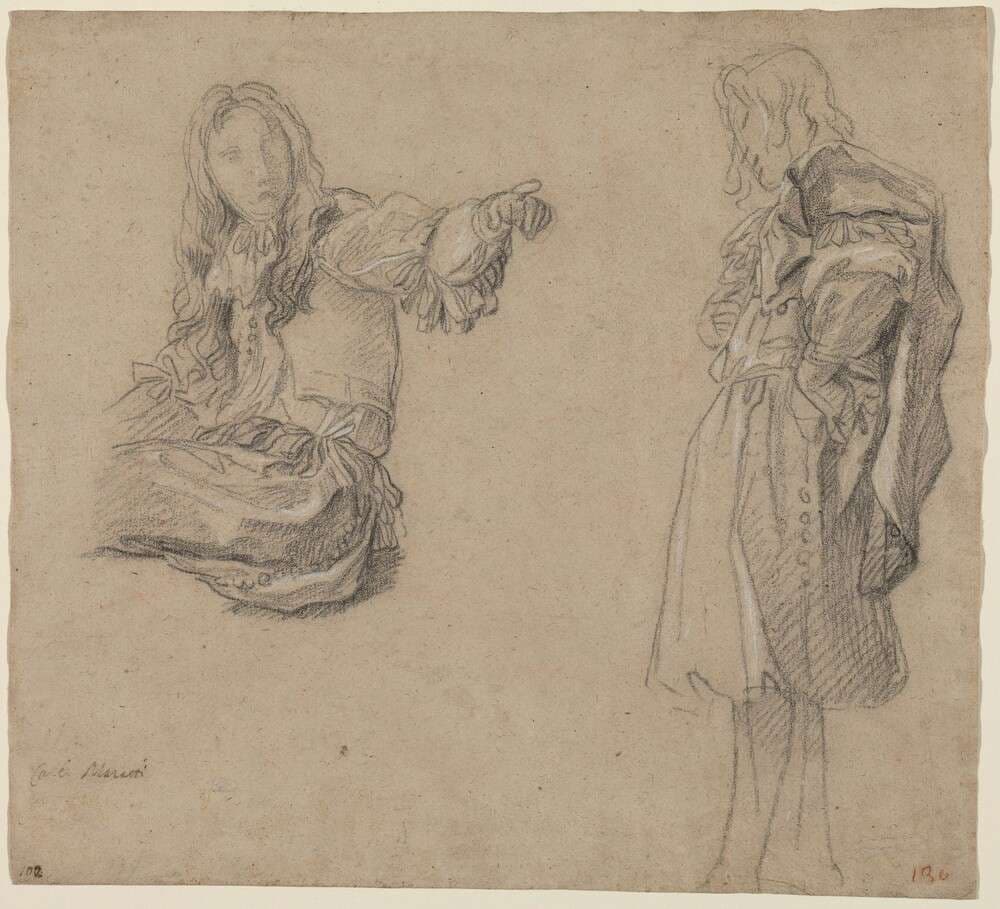 Two Men in Elaborate Costumes — Carlo Maratta