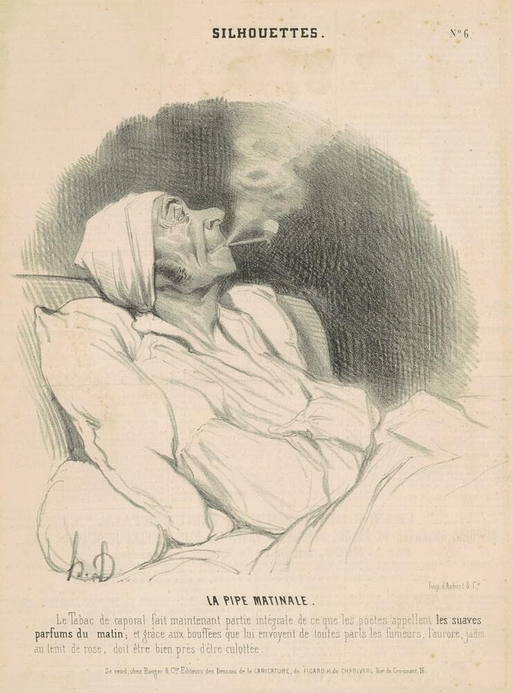 La pipe matinale — Honoré Daumier