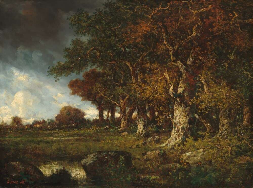 The Edge of the Forest at Les Monts-Girard, Fontainebleau — Narcisse Virgilio Díaz