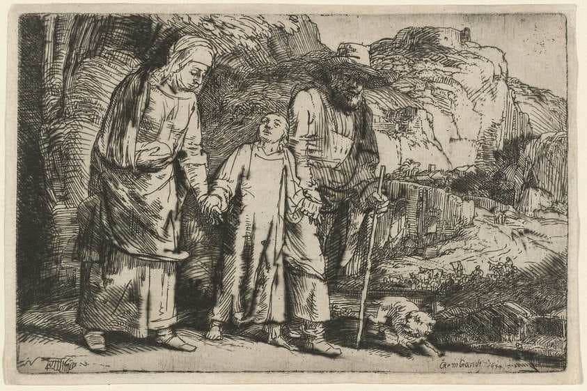 Christ Returning from the Temple with His Parents — Rembrandt van Rijn