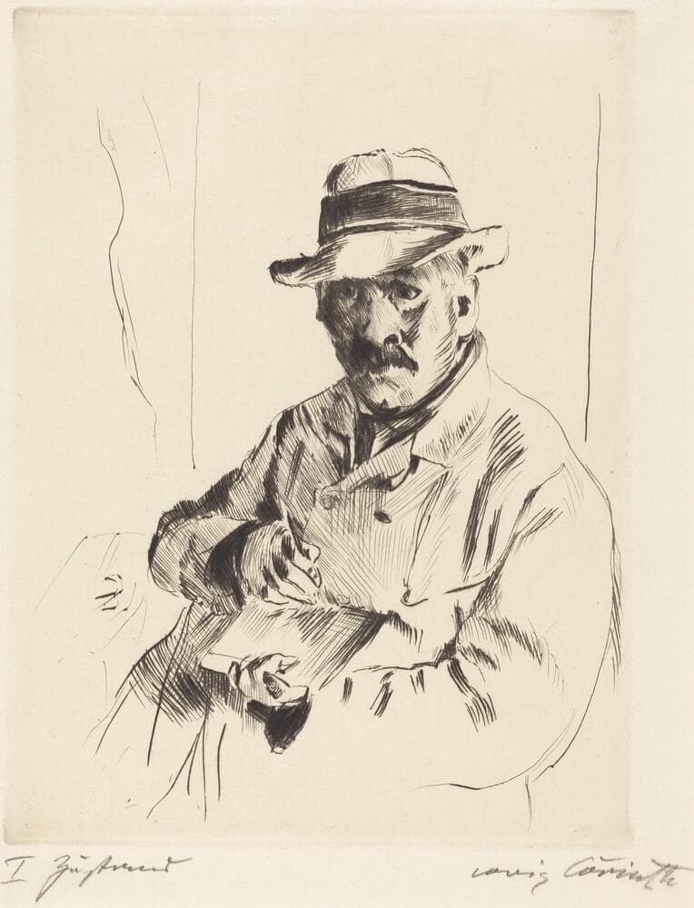 Selbstbildnis im Strohhut (Self-Portrait in a Straw Hat) — Lovis Corinth