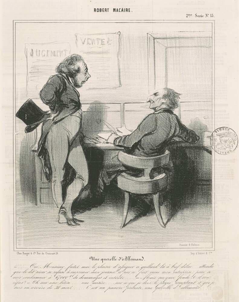 Une querelle d'allemand — Honoré Daumier