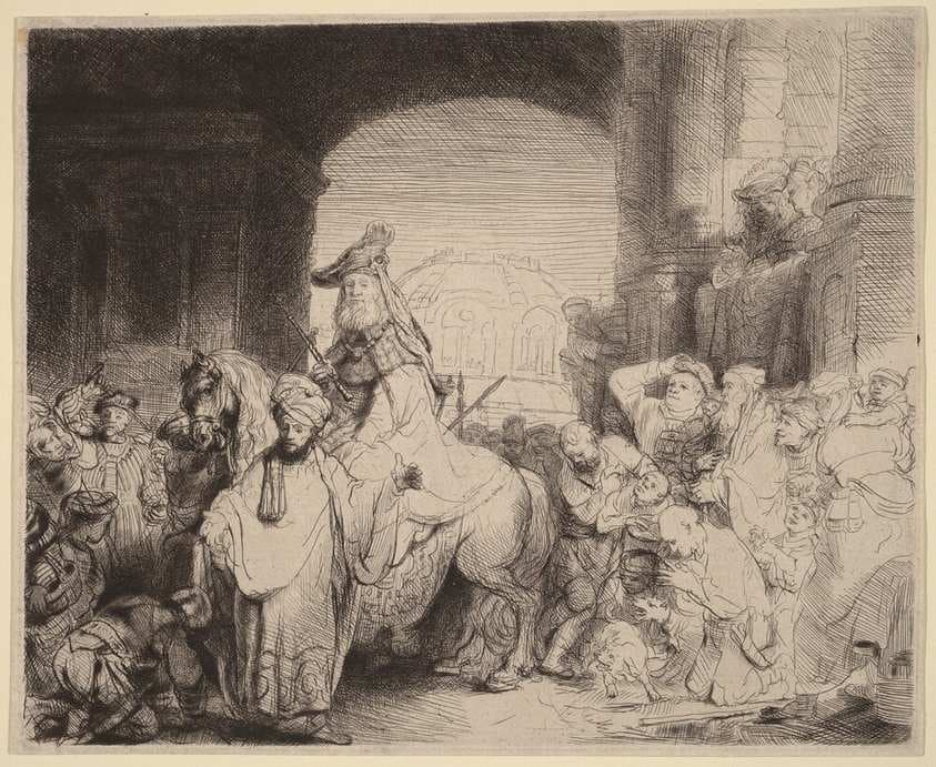 The Triumph of Mordecai — Rembrandt van Rijn