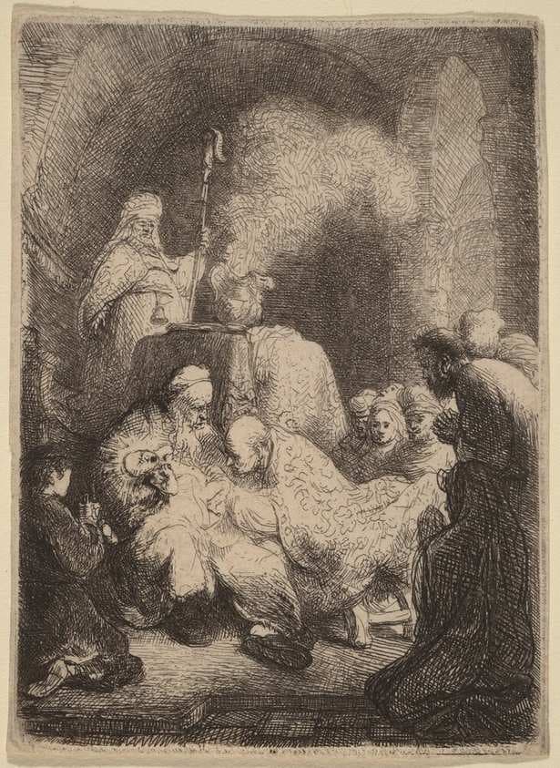 The Circumcision: Small Plate — Rembrandt van Rijn