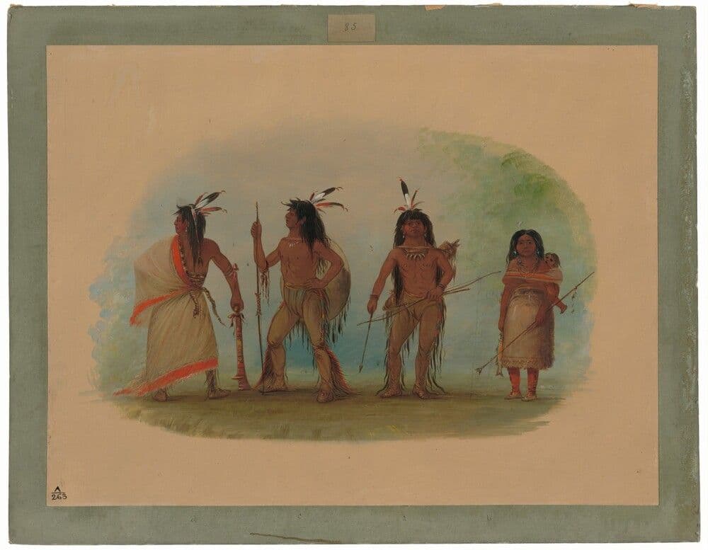 Four Apachee Indians — George Catlin