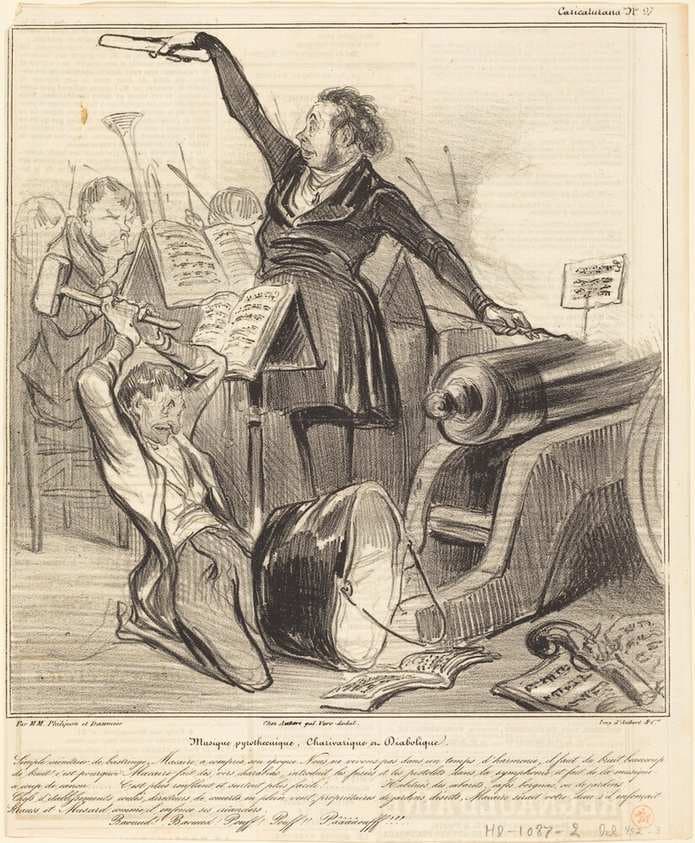 Musique pyrothecnique, Charivarique et Diabolique — Honoré Daumier