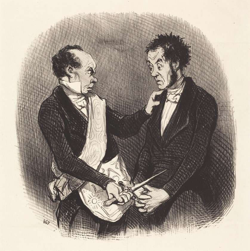 Réception d'un franc-maçon — Honoré Daumier
