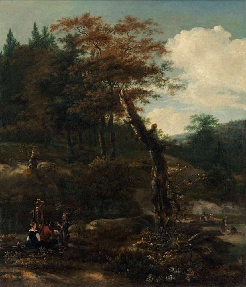 Wooded Landscape with Travelers — Adam Pynacker