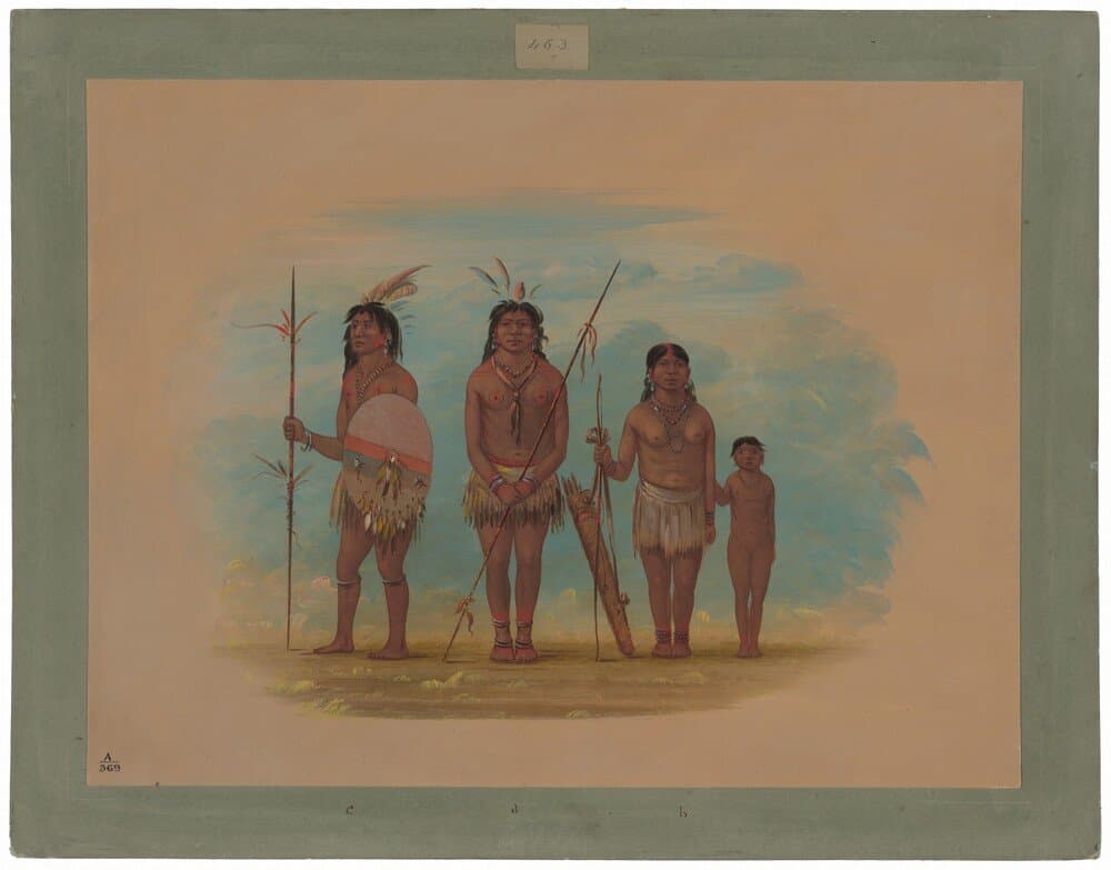 Four Xingu Indians — George Catlin