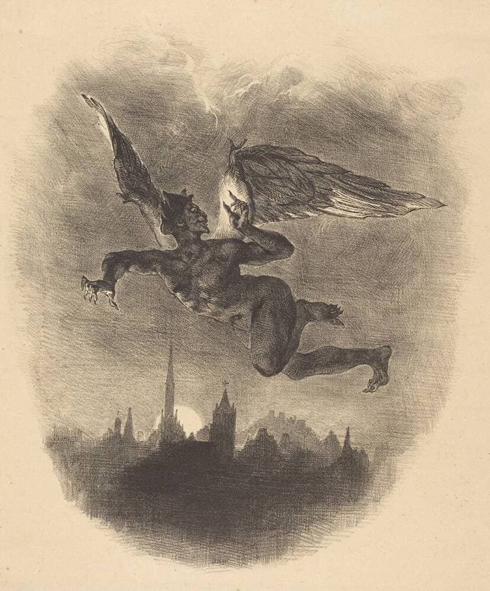 Mephistopheles in the Air — Eugène Delacroix