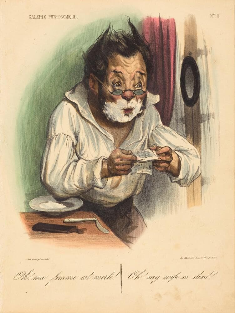 Oh! ma femme est morte! — Honoré Daumier