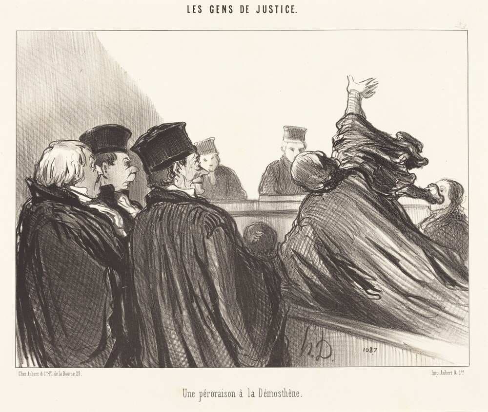 Une Péroraison a la Démosthène — Honoré Daumier