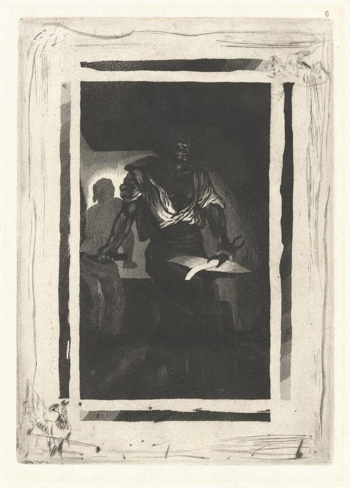 A Blacksmith (Un Forgeron) — Eugène Delacroix