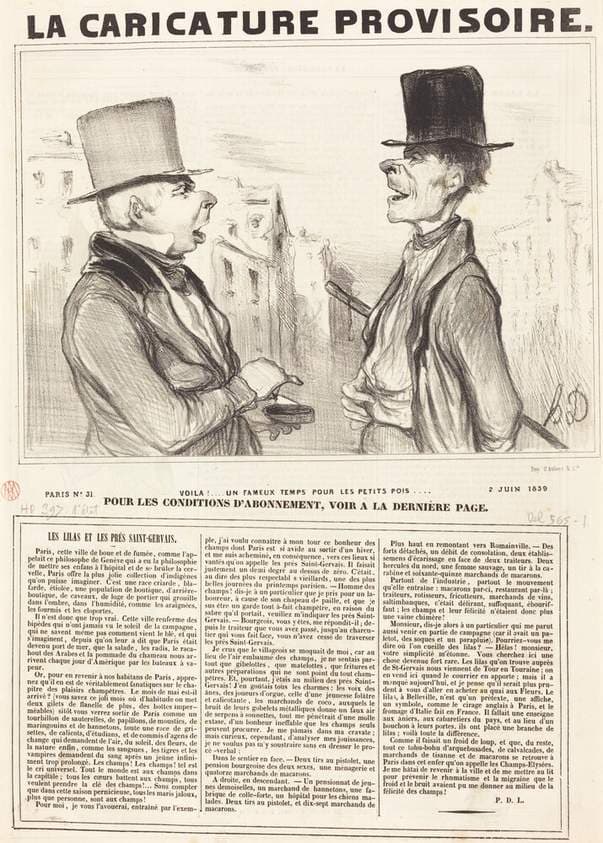 Voila!... un fameux temps pour les petits pois... — Honoré Daumier