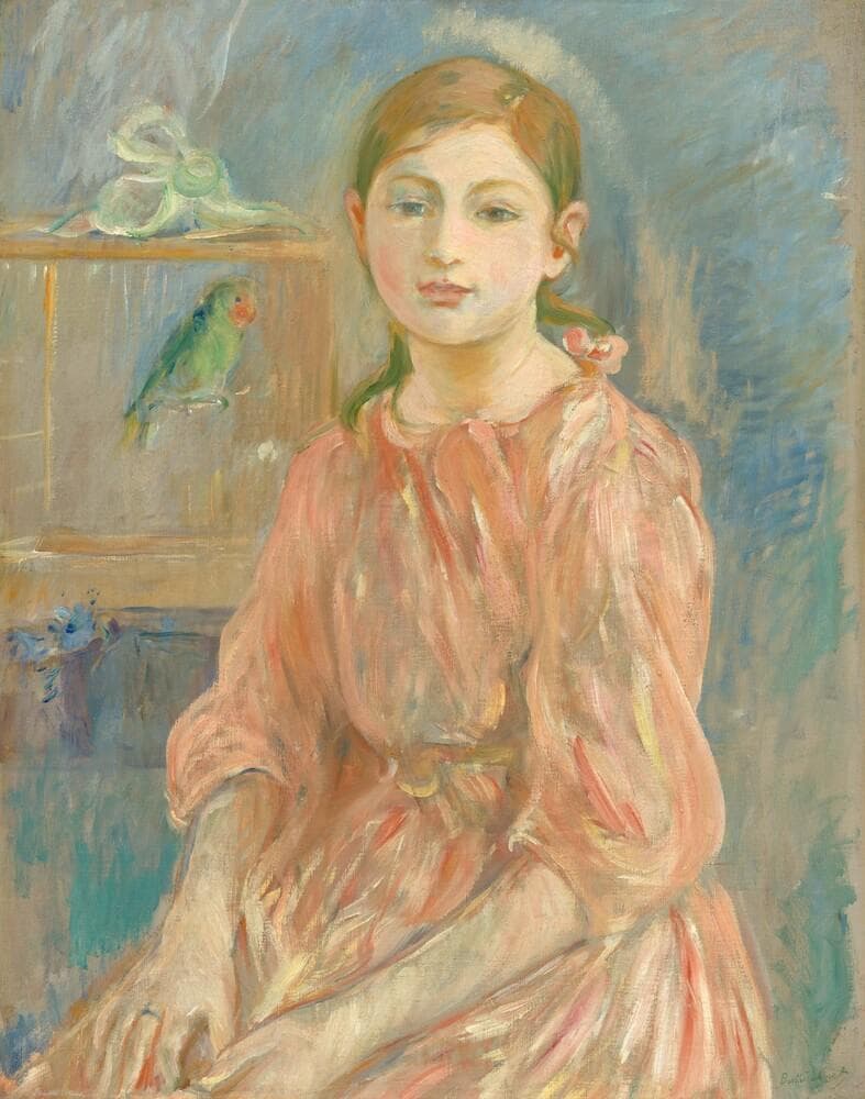 The Artist's Daughter with a Parakeet — Berthe Morisot