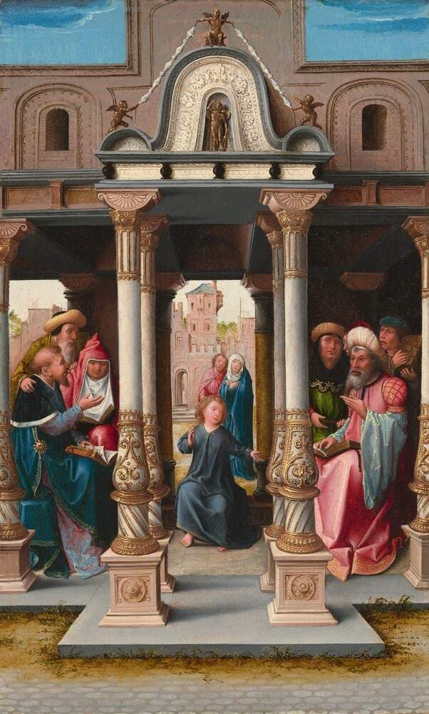 Christ among the Doctors [obverse] — Bernard van Orley