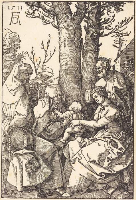 The Holy Family with Joachim and Anne under a Tree — Albrecht Dürer