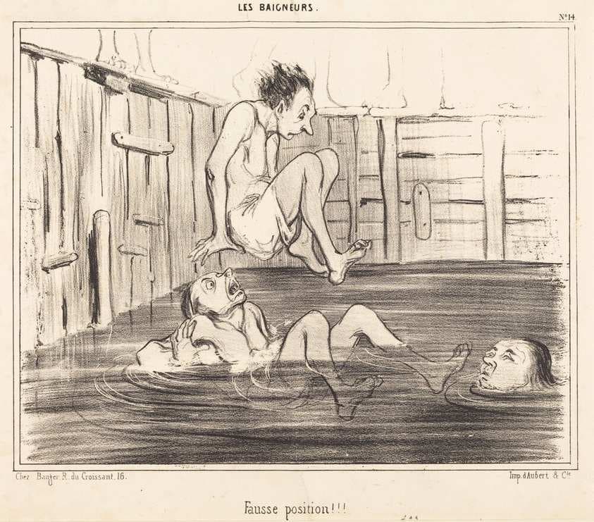 Fausse position!!! — Honoré Daumier