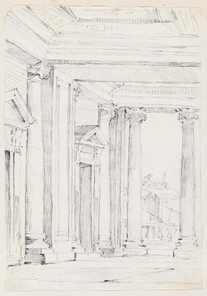 Portico of the Palazzo Nuovo, on the Campidoglio — Joseph-Marie Vien