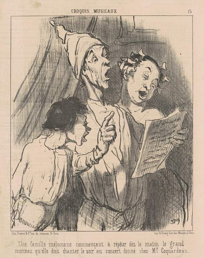 Une famille mélomane ... — Honoré Daumier