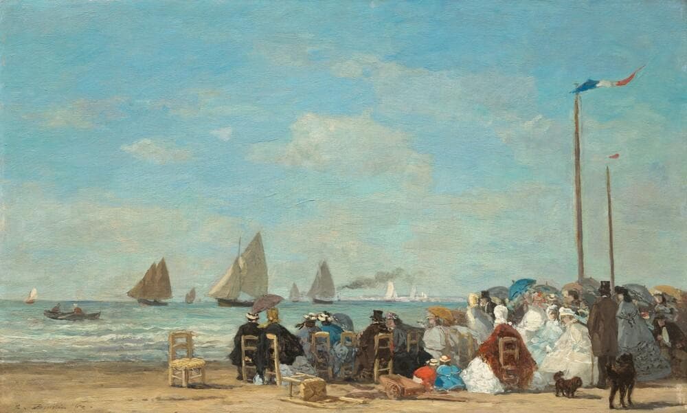 Beach Scene at Trouville — Eugène Boudin